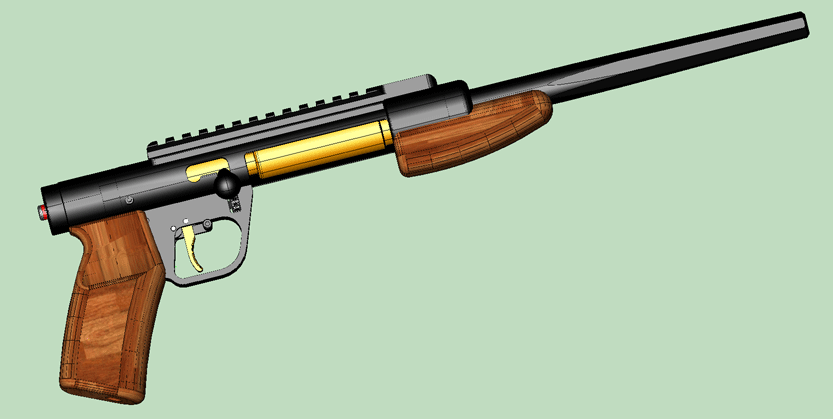 Pistol with Stock Fitted